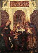 MAZZOLINO, Ludovico Madonna and Child with Saints gw oil on canvas